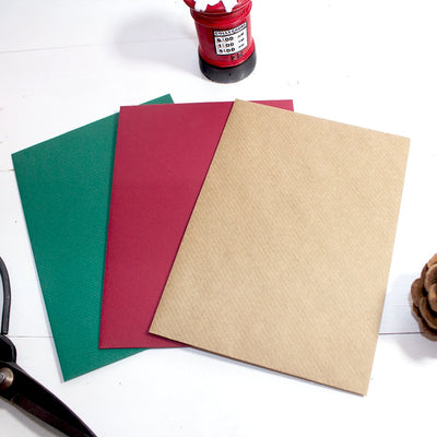 Christmas Cards A6 - Christmas Jumper Elf Cards - Rustic Kraft Christmas Cards - Multi-pack Christmas Cards!