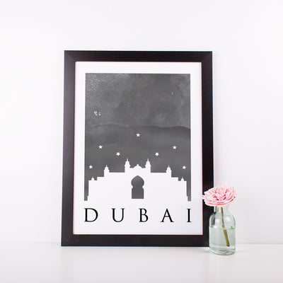 Travel Poster - DUBAI - Watercolour Prints