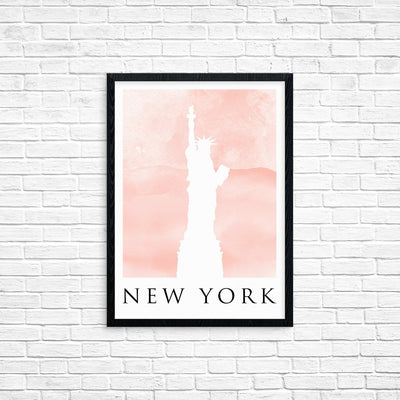 Bundle Collection of 3 Travel Posters Watercolour Blush Prints