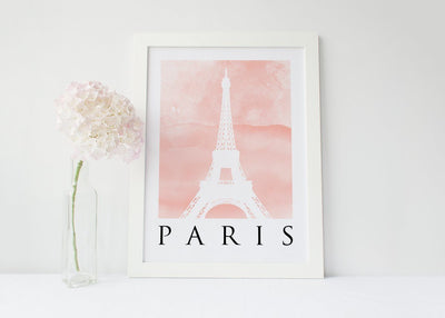 Bundle Collection of 3 Travel Posters Watercolour Blush Prints