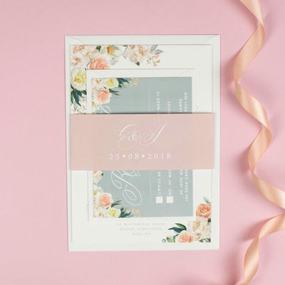 Charlotte Pretty Floral Wedding Invitations