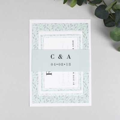 Clare Vine Pattern Wedding Invitations