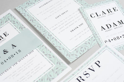 Clare Vine Pattern Wedding Invitations