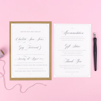 Erin Delicate Frame Wedding Invitations