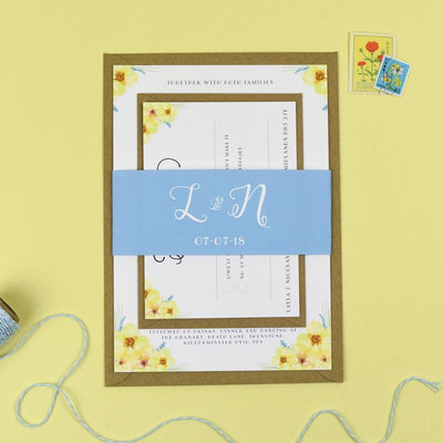 Layla Spring Florals Wedding Invitations