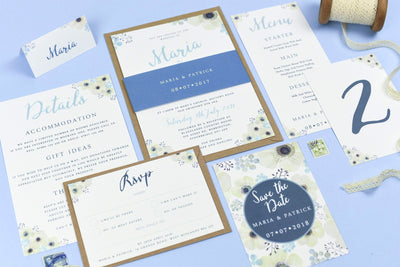 Maria Anemone Flowers Wedding Invitations