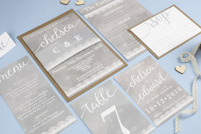 Molly Watercolour Lace Wedding Invitations