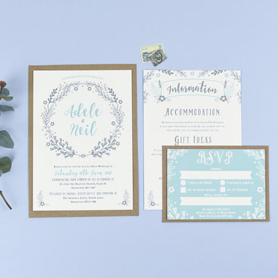 Willow Rustic Wreath Wedding Invitations