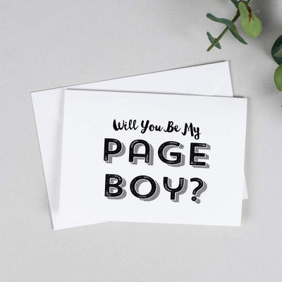 Will you be my Page Boy? Card - Retro