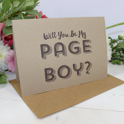 Will you be my Page Boy? Card - Retro