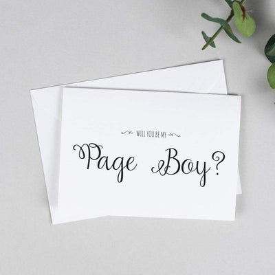 Will you be my Page Boy? Card Rustic