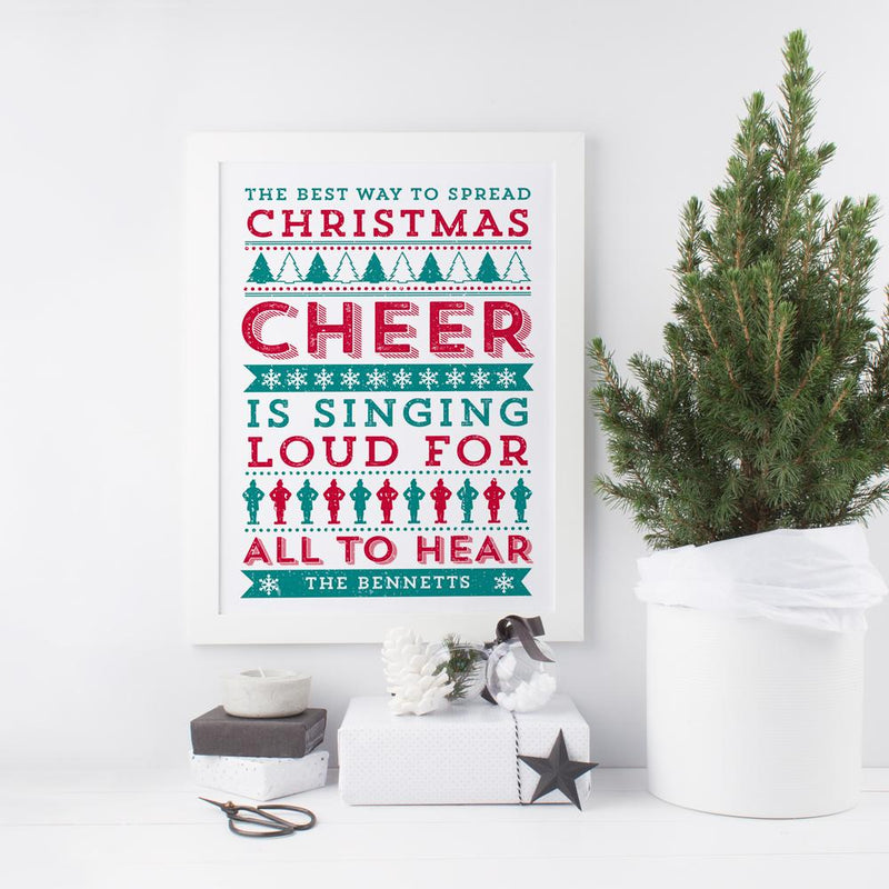 ELF 'The best way to spread Christmas Cheer!' Personalised Print 