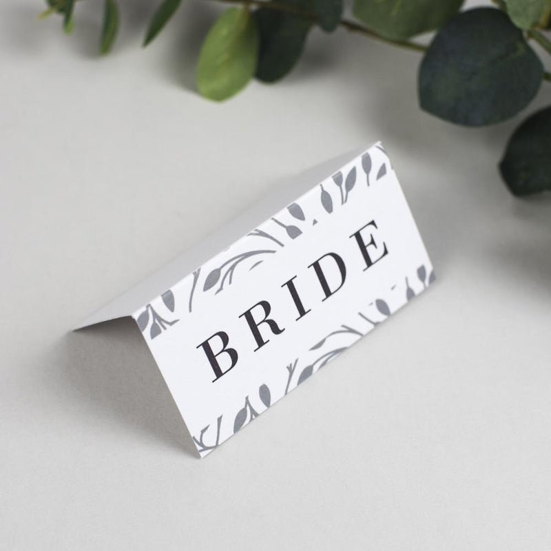 Place Card - Clare - Vine Pattern 