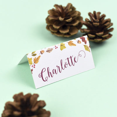 Place Card - Octavia - Autumnal Wedding