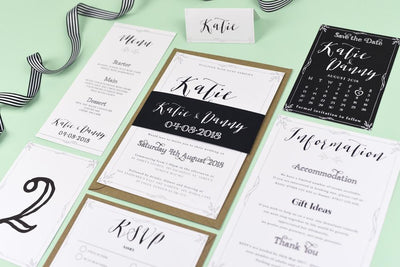 Save the Date - Alexa Monochrome Garden