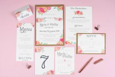 Save the Date - Christine Watercolour Florals