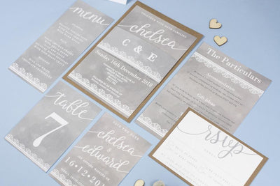 Save the Date - Molly Watercolour Lace