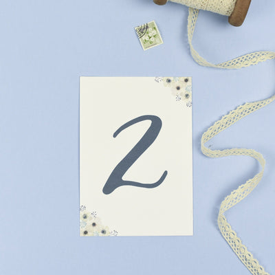 Table Names or Numbers - Maria - Spring Watercolour Anemone Flowers