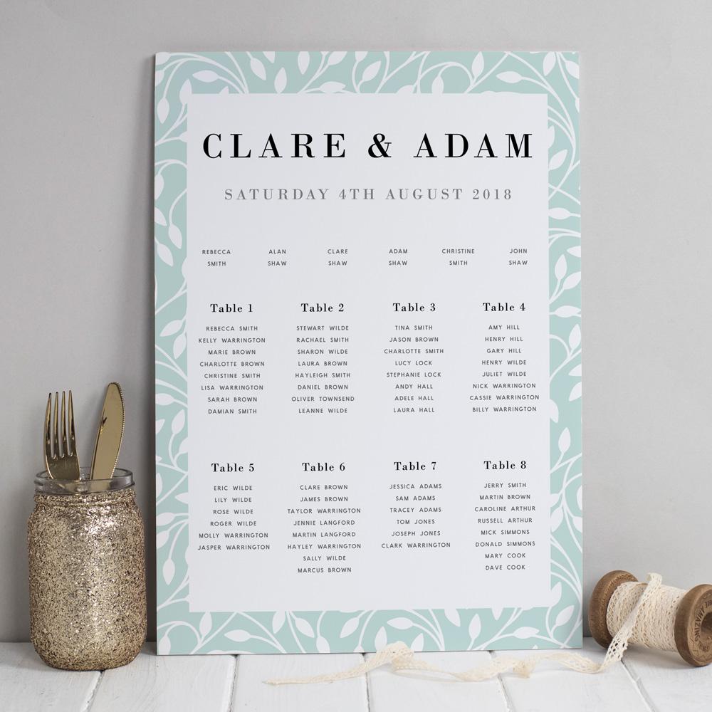 Table Plan - Clare Vine 
