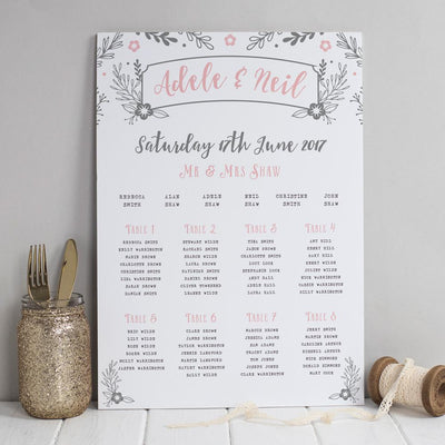 Table Plan - Willow Rustic Wreath