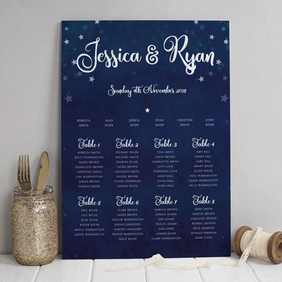 Table Plan - Yvaine Starry Night Sky