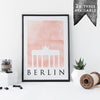 Travel Poster - BERLIN - Watercolour Spire and Gate Print