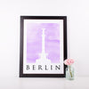 Travel Poster - BERLIN - Watercolour Spire and Gate Print
