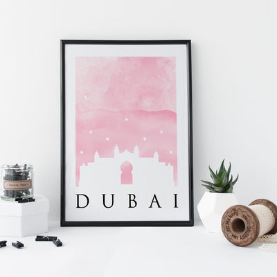 Travel Poster - DUBAI - Watercolour Prints