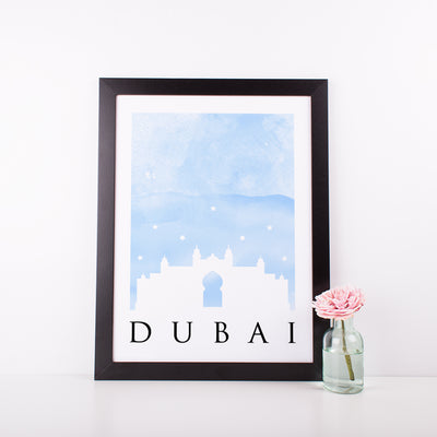 Travel Poster - DUBAI - Watercolour Prints