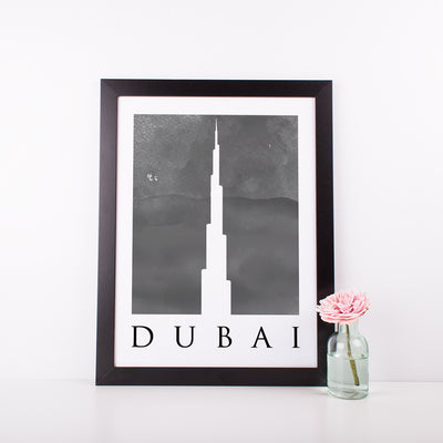 Travel Poster - DUBAI - Watercolour Prints