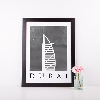 Travel Poster - DUBAI - Watercolour Prints