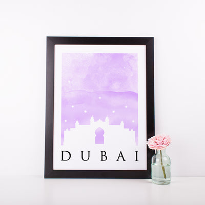 Travel Poster - DUBAI - Watercolour Prints