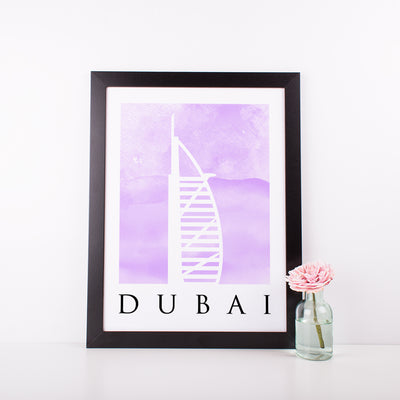 Travel Poster - DUBAI - Watercolour Prints