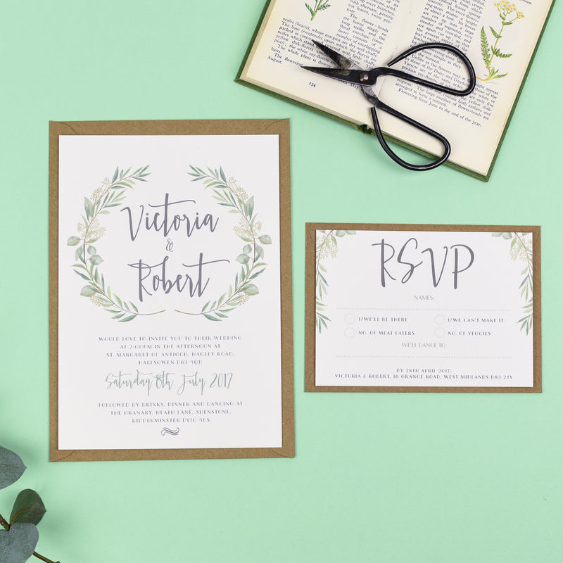Aisling Eucalyptus Wedding Invitations 
