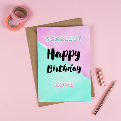 Happy Birthday 'LOVE'! - Personalised Dialect Card