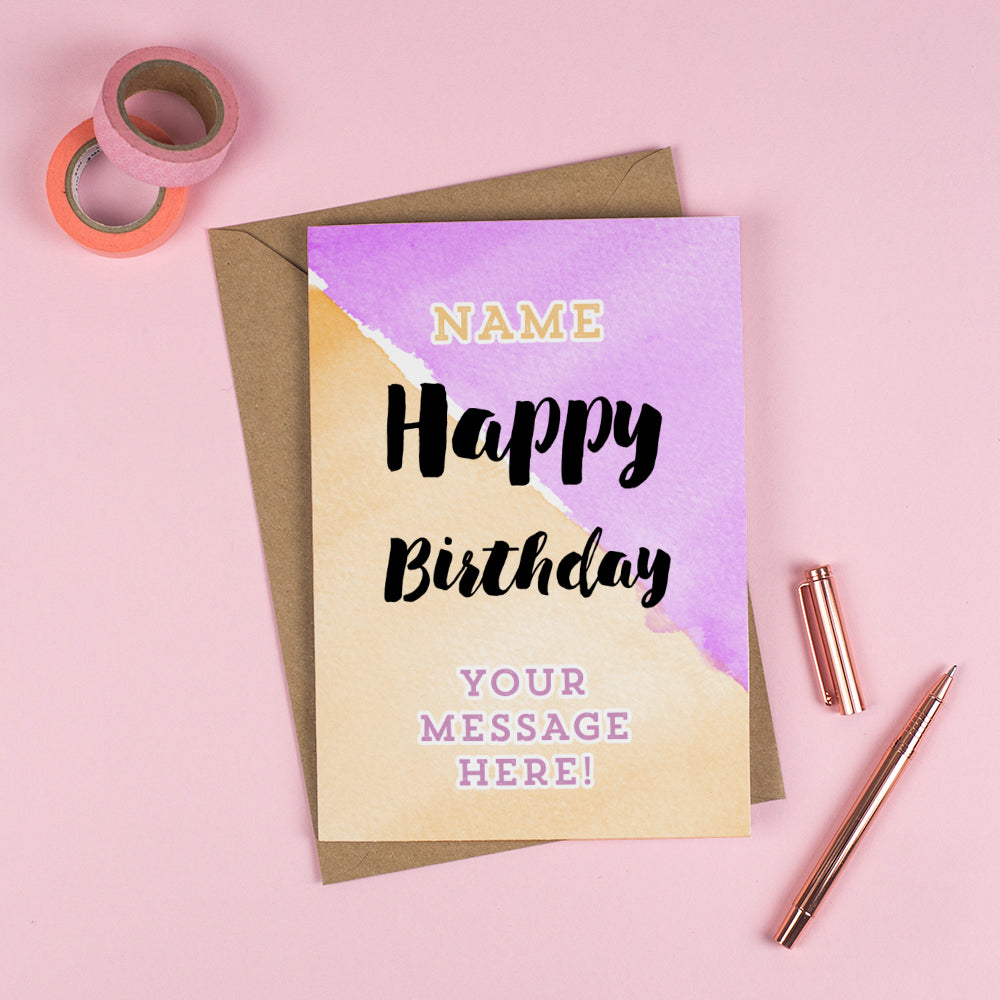 Happy Birthday 'Create Your Own Message' - Personalised Rude Card 