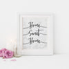 Home Sweet Home - Marble Plain or Personalised Print