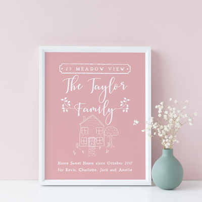 New Home Personalised Person/ Couple/ Family Print