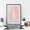 Travel Poster - BERLIN - Watercolour Spire and Gate Print