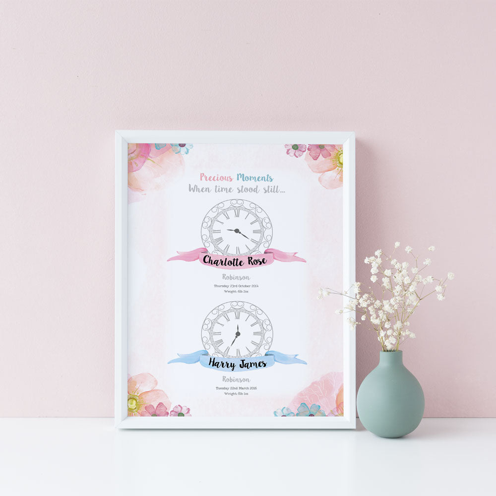 'Precious Moments When Time Stood Still' Clock Print 
