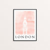 Bundle Collection of 3 Travel Posters Watercolour Blush Prints