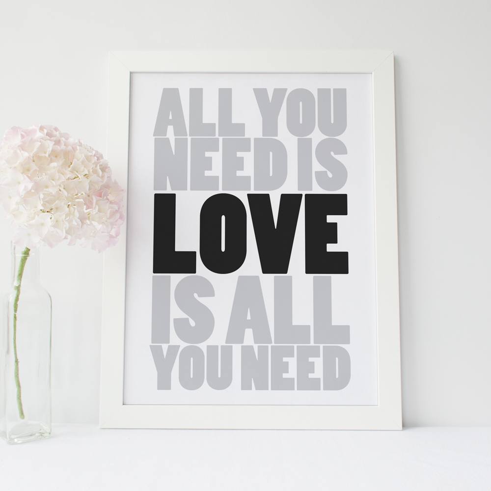 Inspirational Poster - "All You Need is Love..." 