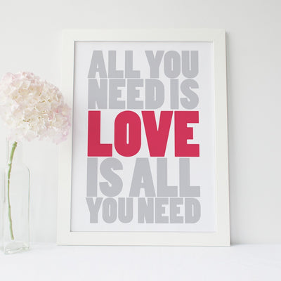 Inspirational Poster - "All You Need is Love..."