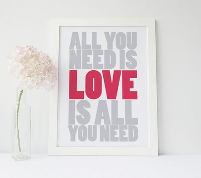 Inspirational Poster - "All You Need is Love..."