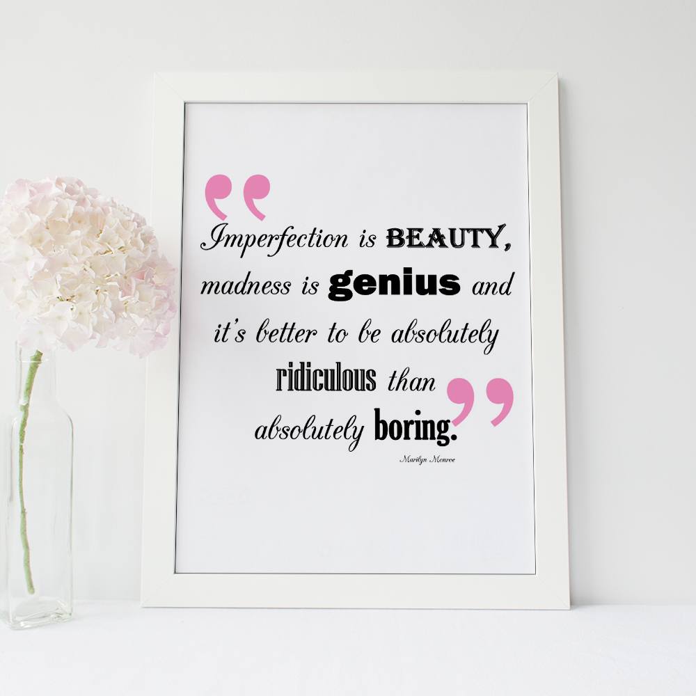 Inspirational Quote Poster - Marilyn Monroe 