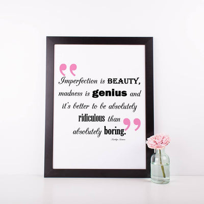 Inspirational Quote Poster - Marilyn Monroe