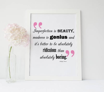 Inspirational Quote Poster - Marilyn Monroe