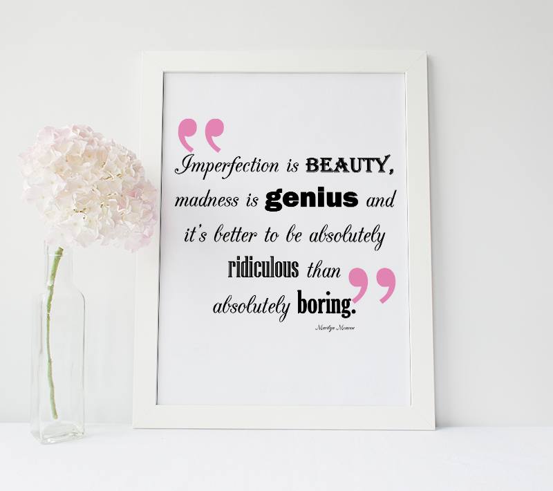 Inspirational Quote Poster - Marilyn Monroe 