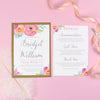 Bridget Watercolour Flowers Wedding Invitations