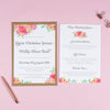 Christine Watercolour Flowers Wedding Invitations